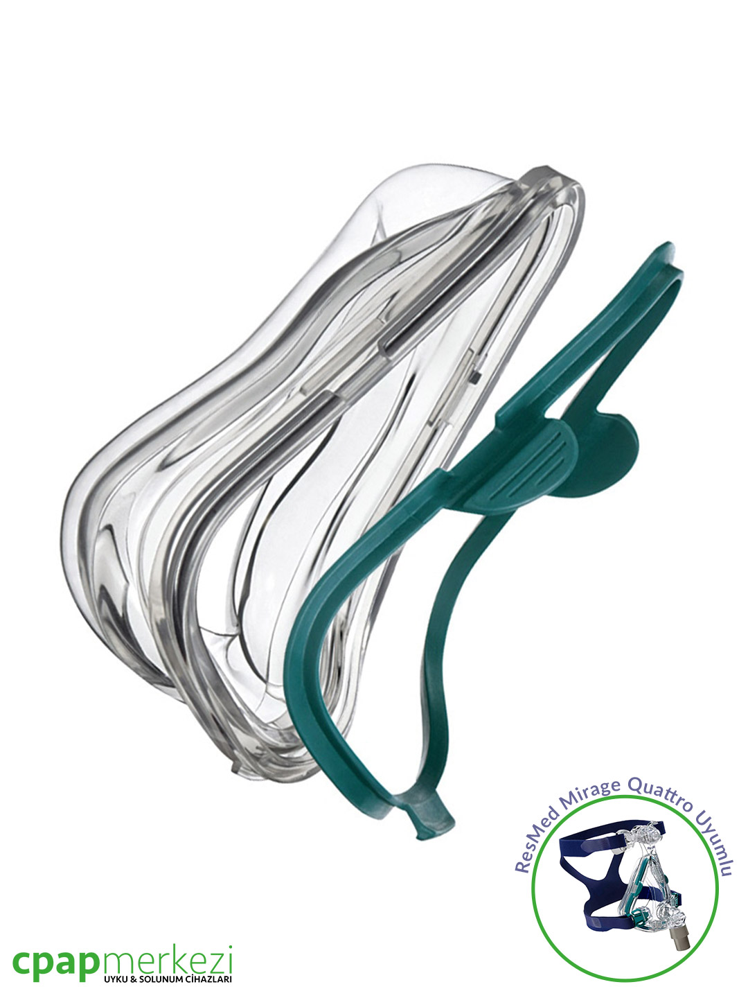ResMed Mirage Quattro CPAP Maskesi Silikonu ve Klipsi 6129X